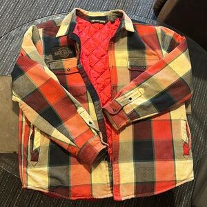 Harley Davidson quilted flannel jacket. Size 2XL.